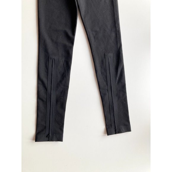 MARIE SAINT PIERRE Black Ponte Knit High Rise Ankle Zip Leggings, Size 1 / S - Picture 7 of 14